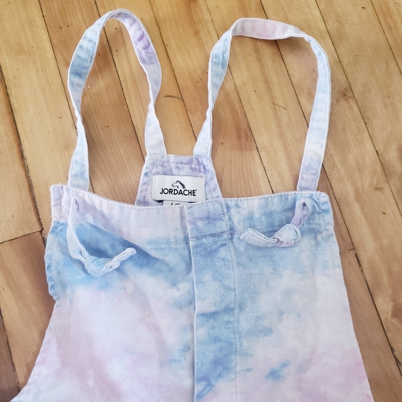 Vintage 90'sJordache Knotted Slouchy Jean Overalls - L - Picture 6 of 11